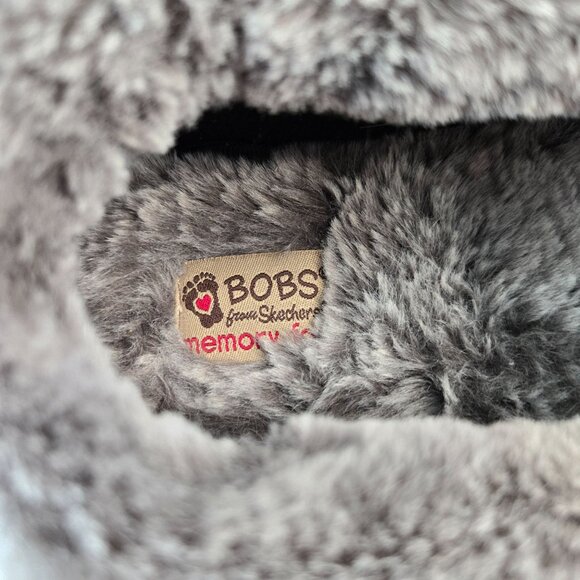 Bobs Cat Slippers Womens Size 8 Black Kitty Comfort Slip On Fur lined House Shoe - Picture 11 of 13